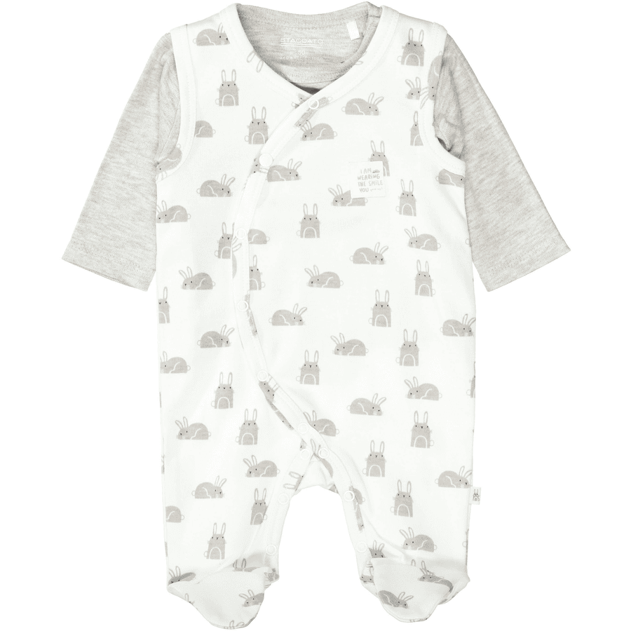 Staccato  Romper+paita cream white kuviollinen 