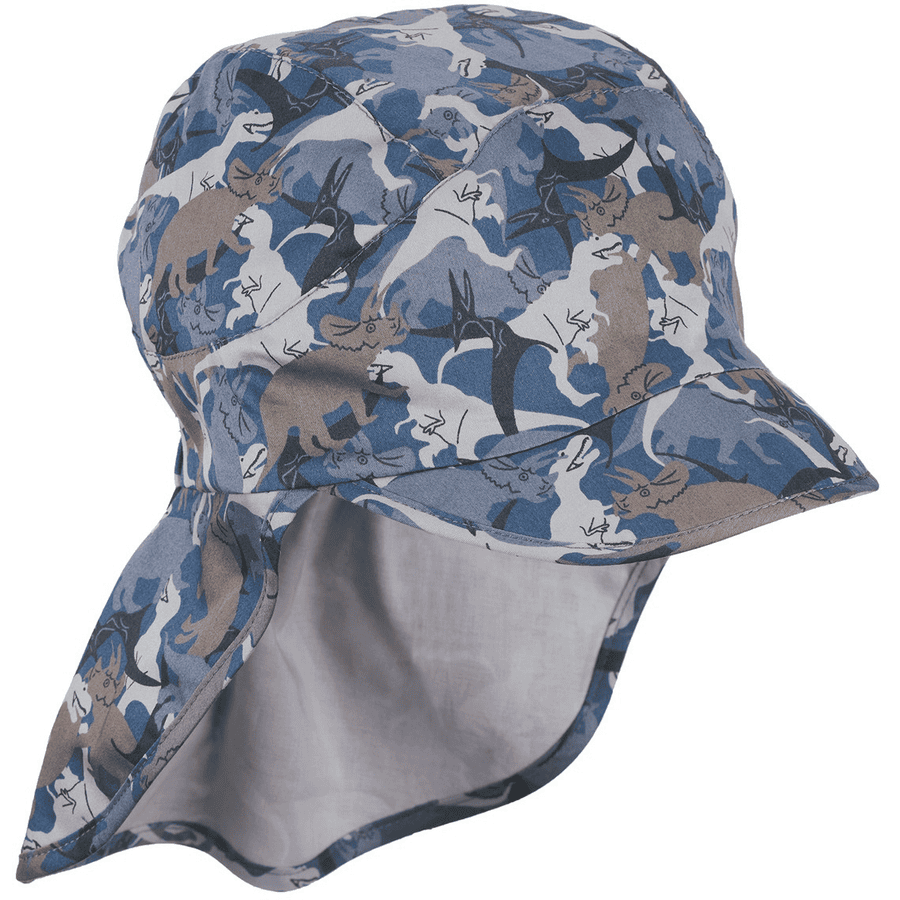 Sterntaler Gorra de pico con protección para el cuello azul