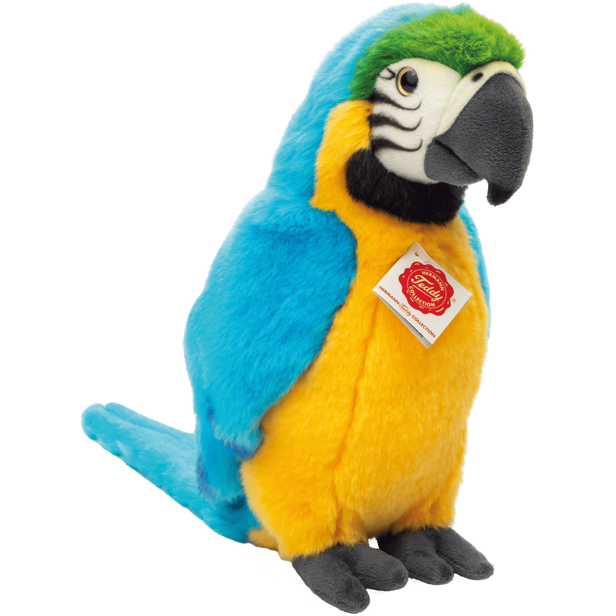 Teddy HERMANN ® Papuga żółtodzioba Macaw 26 cm