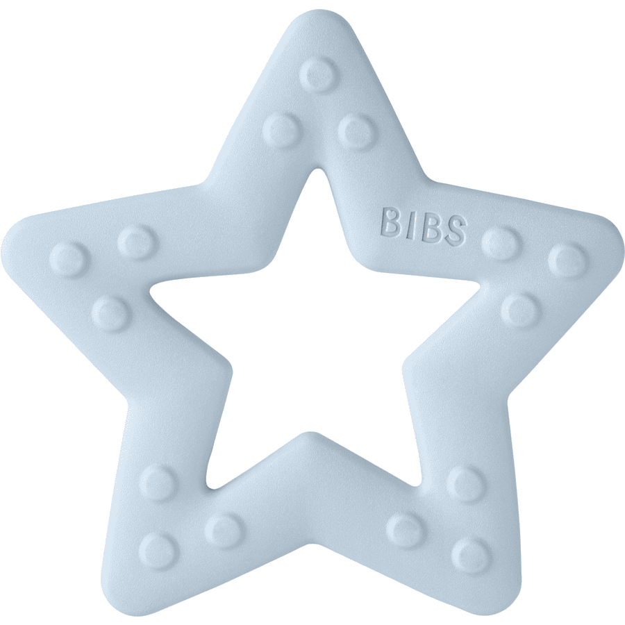 BIBS® Hammaslääkerengas Baby Bitie Star 3 kk alkaen vauvan sinisenä