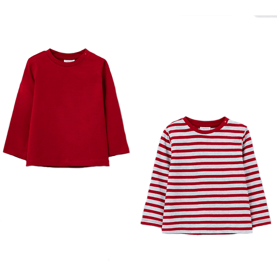 OVS Langarmshirt Pompeian Red 2er Pack