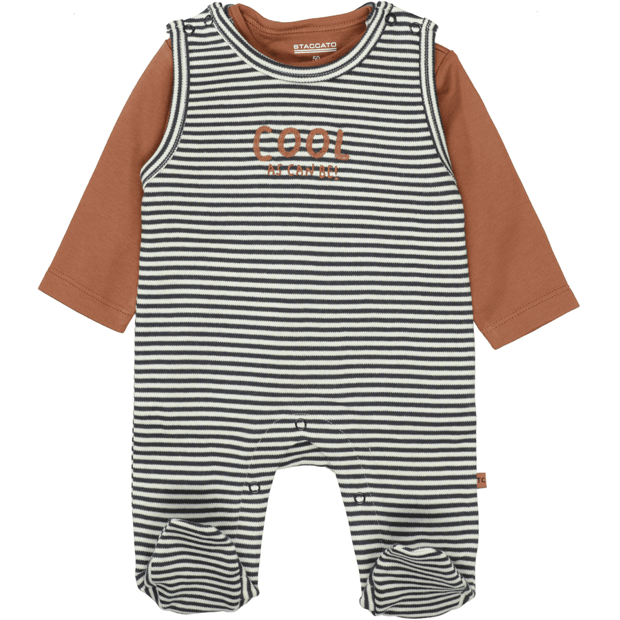 STACCATO  romper+paita tumma marine raidallinen