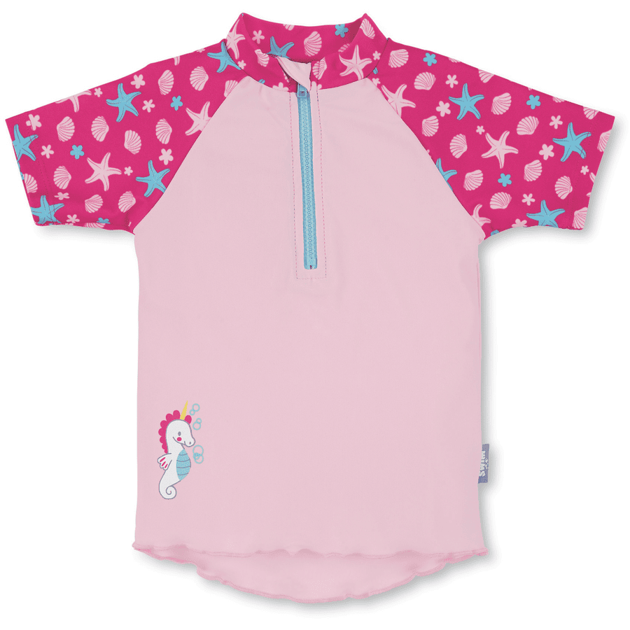 Sterntaler Plavecké tričko s krátkým rukávem růžové