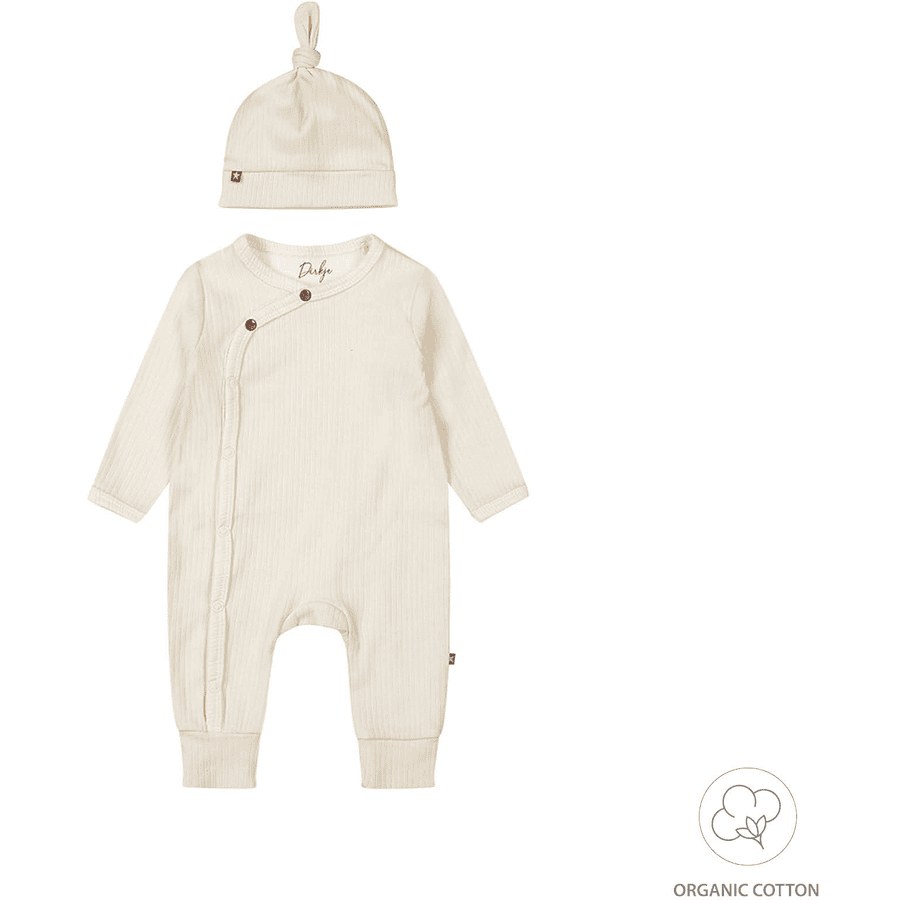 Dirkje Sleep overall + kasket Offwhite