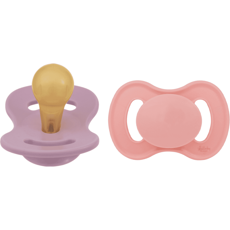 Lullaby Planet  Succhietto in lattice rotondo 2 Pack Dimensione 2 Corallo Rosa &amp; Lavanda Breeze 