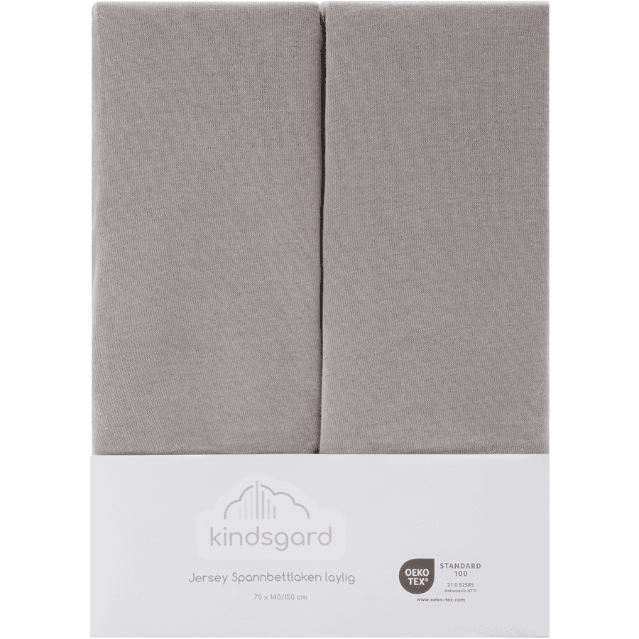 kindsgard Drap housse pour lit enfant laylig gris 70x140 cm lot de 2