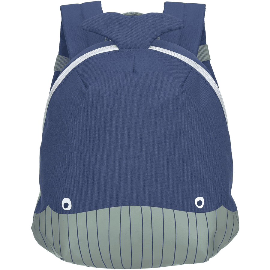 LÄSSIG Backpack Friends Whale Tiny Over donkerblauw