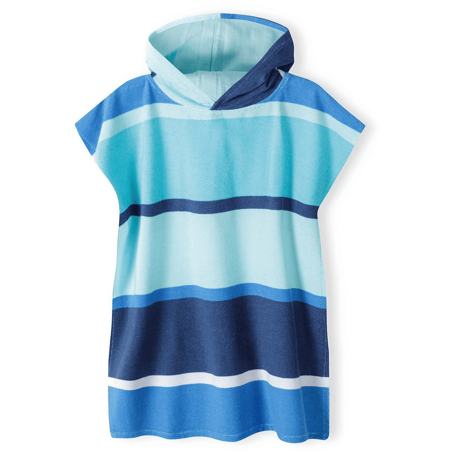 MINOTI Badeponcho Blau/Weiß
