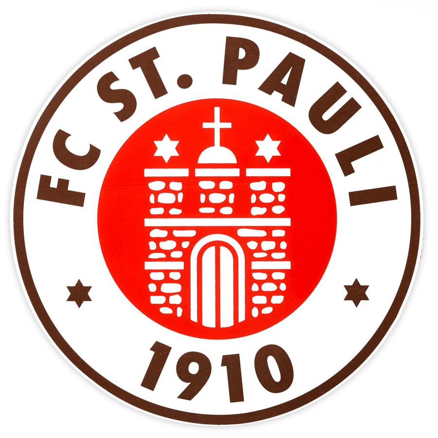 St. Pauli klistremerke stor klubblogo