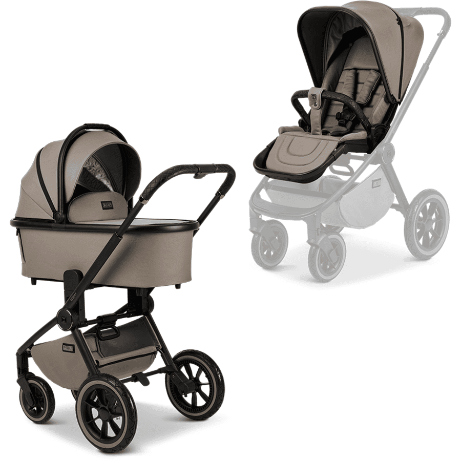 MOON Passeggino duo Resea Edition+, mud/black matt