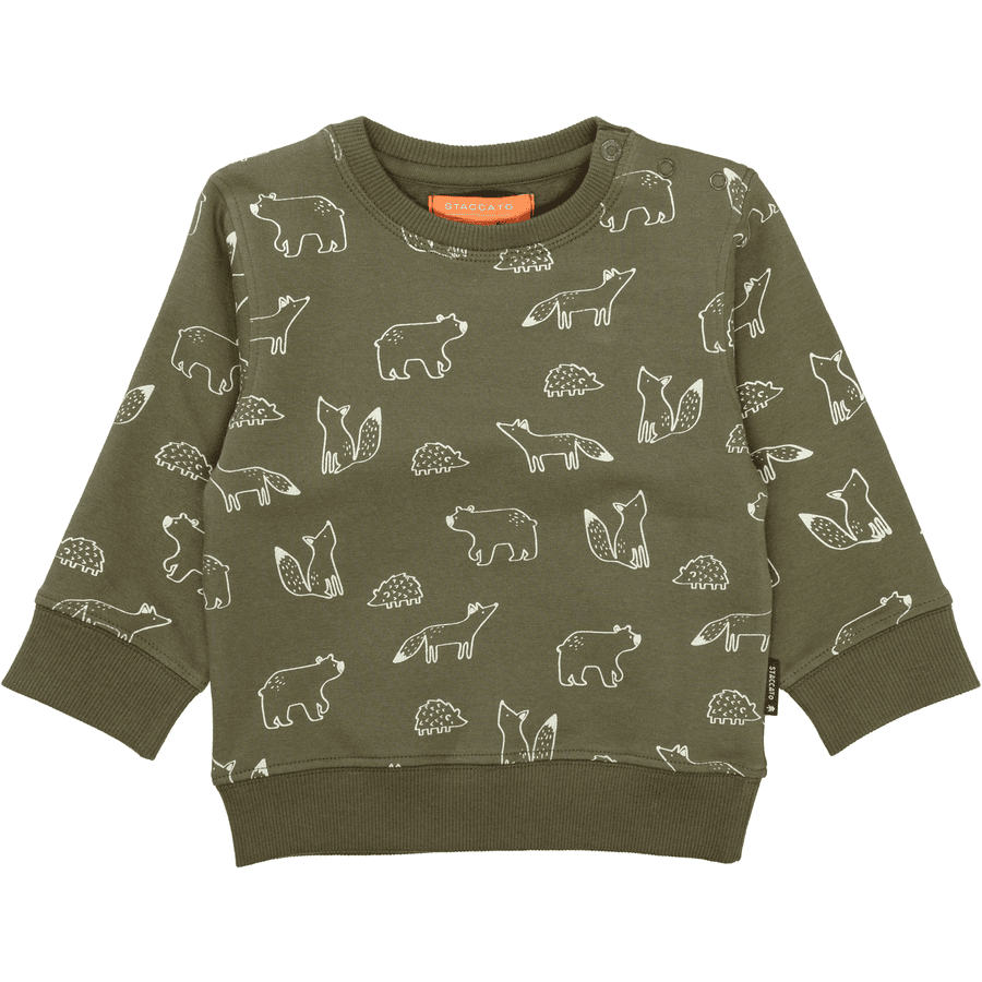 STACCATO Sweatshirt olive gemustert