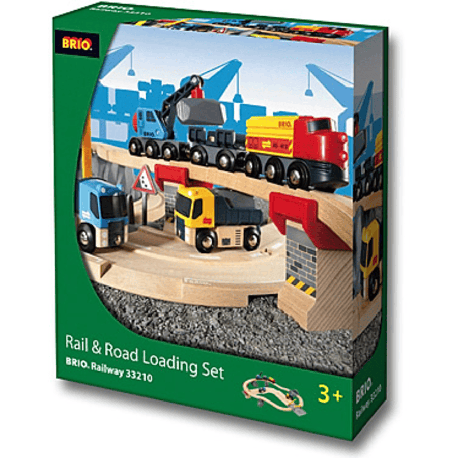 BRIO® WORLD Wooden Railway Starter Pack Stone Loading Set 33210