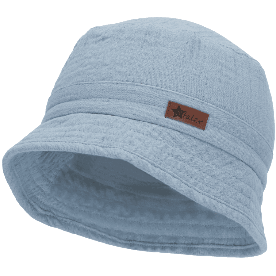 Sterntaler Rybářský klobouk mušelín světle modrý 