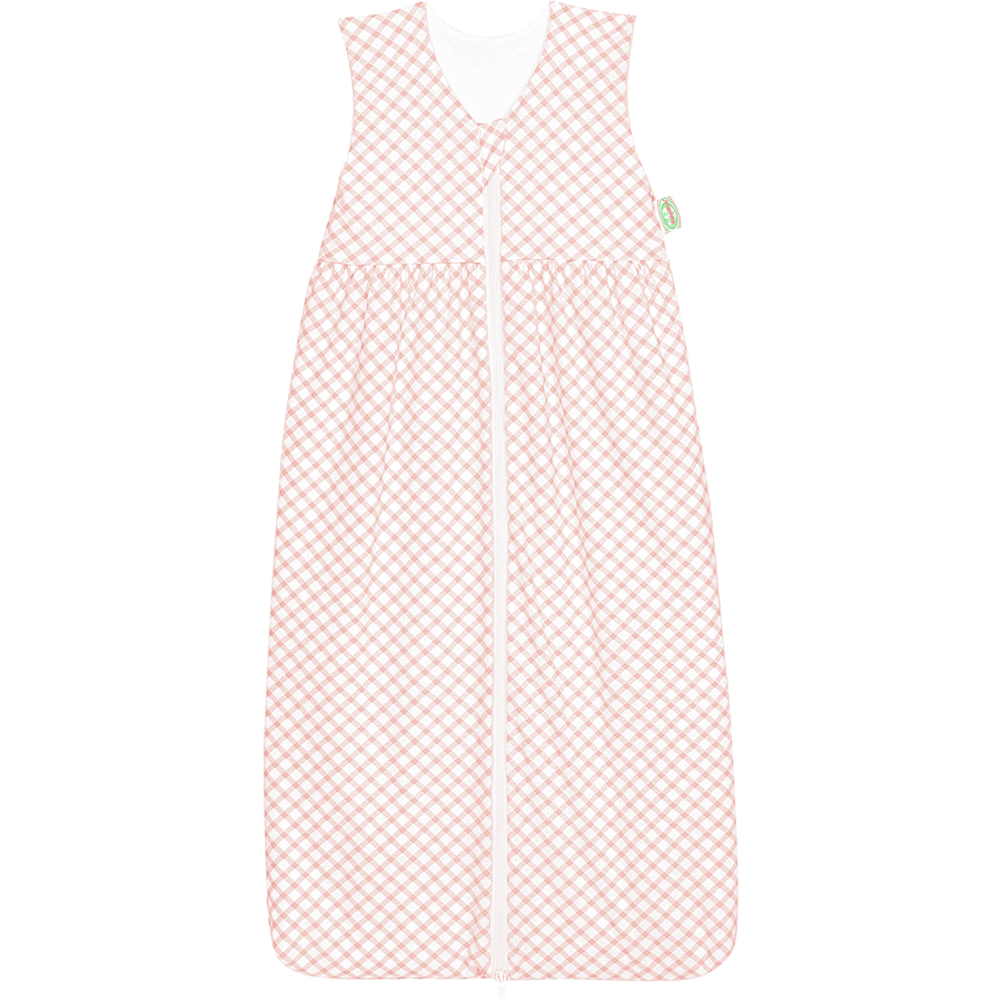 ODENWÄLDER Jersey Schlafsack Anni check light coral 70cm - 130cm