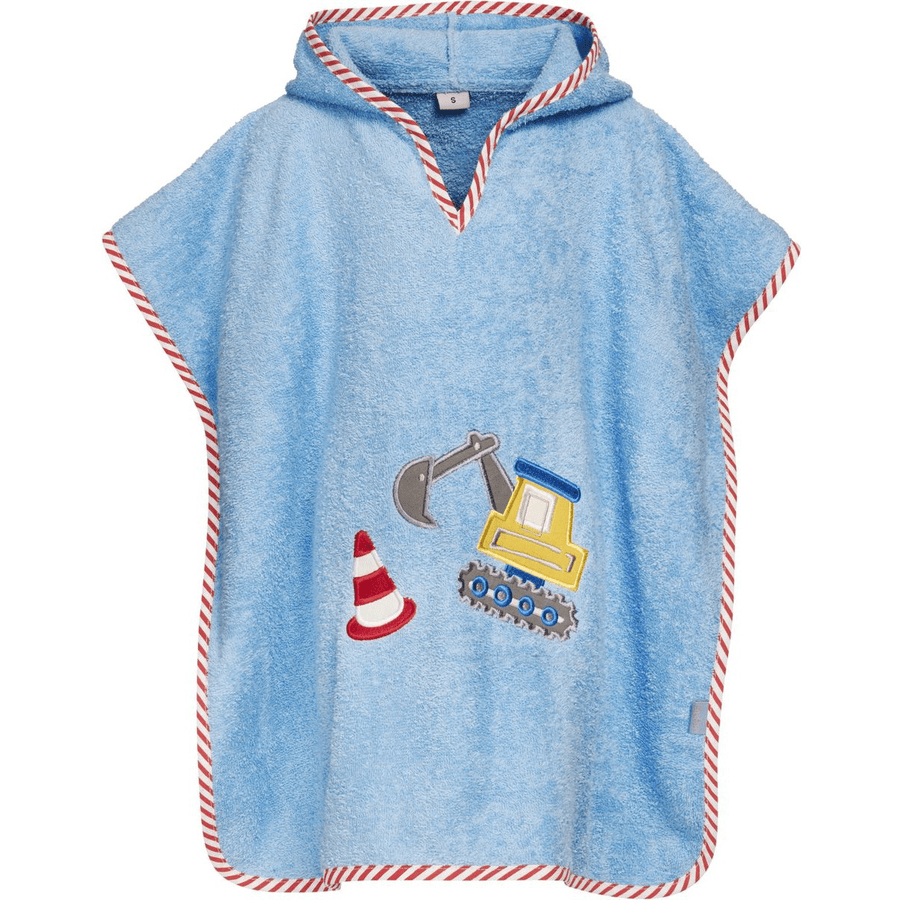 Playshoes Poncho de bain enfant éponge pelleteuse bleu