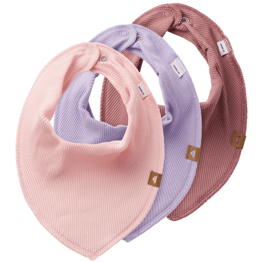 name it Purple Kolmikulmainen huivi 3-pack Nbfyvettejennas Rose