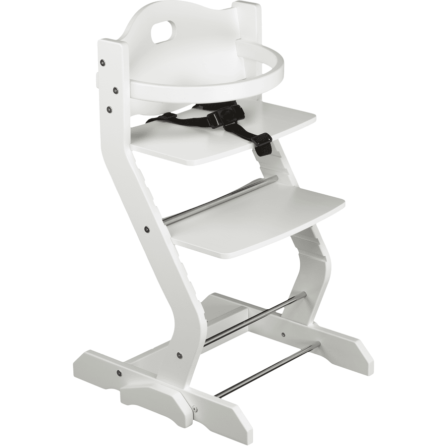 tiSsi® Kinderhochstuhl mit Brustbügel weiß
