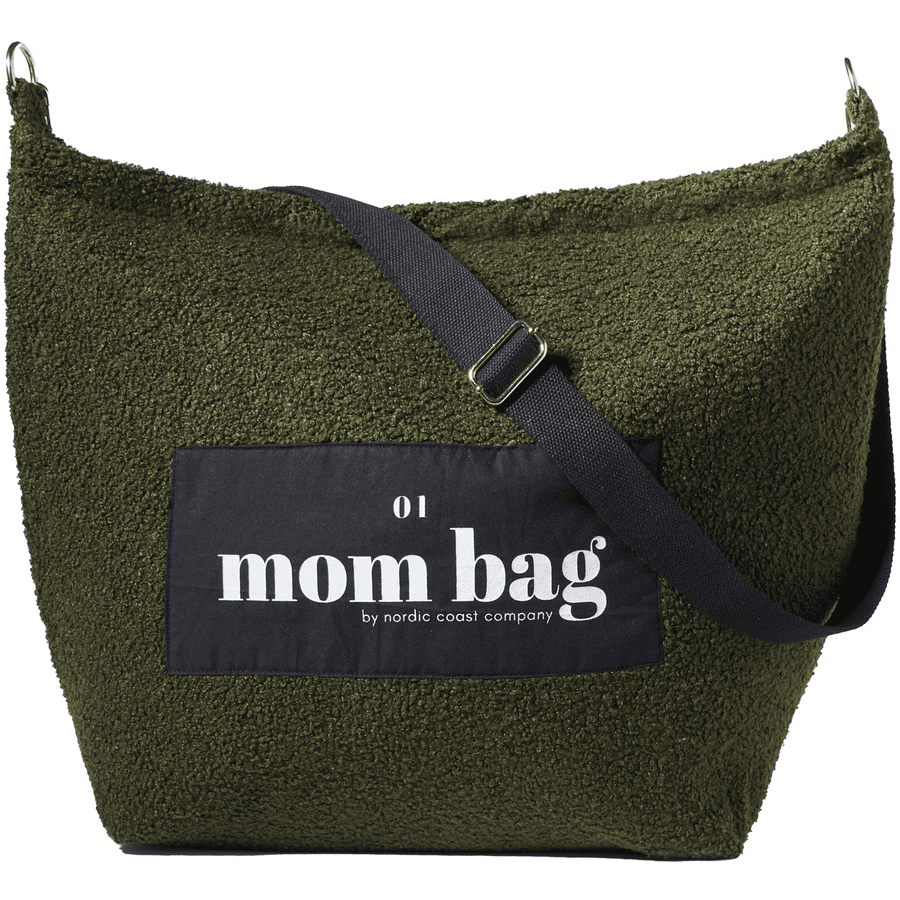 Nordic Coast Company Torba Mom Bag Teddy Bouclé Olive 