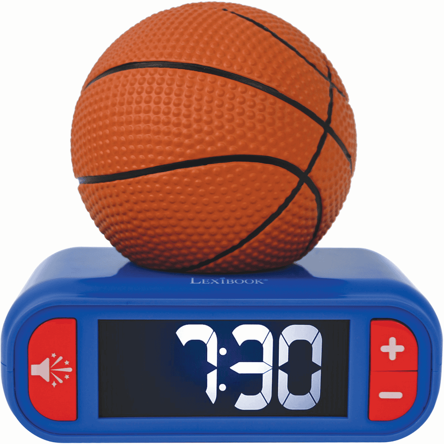 LEXIBOOK Basketbal wekker met 3D nachtlicht figuur en speciale ringtones