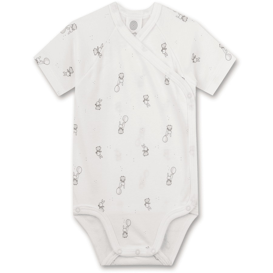 Sanetta Kortærmet wrap body off white 