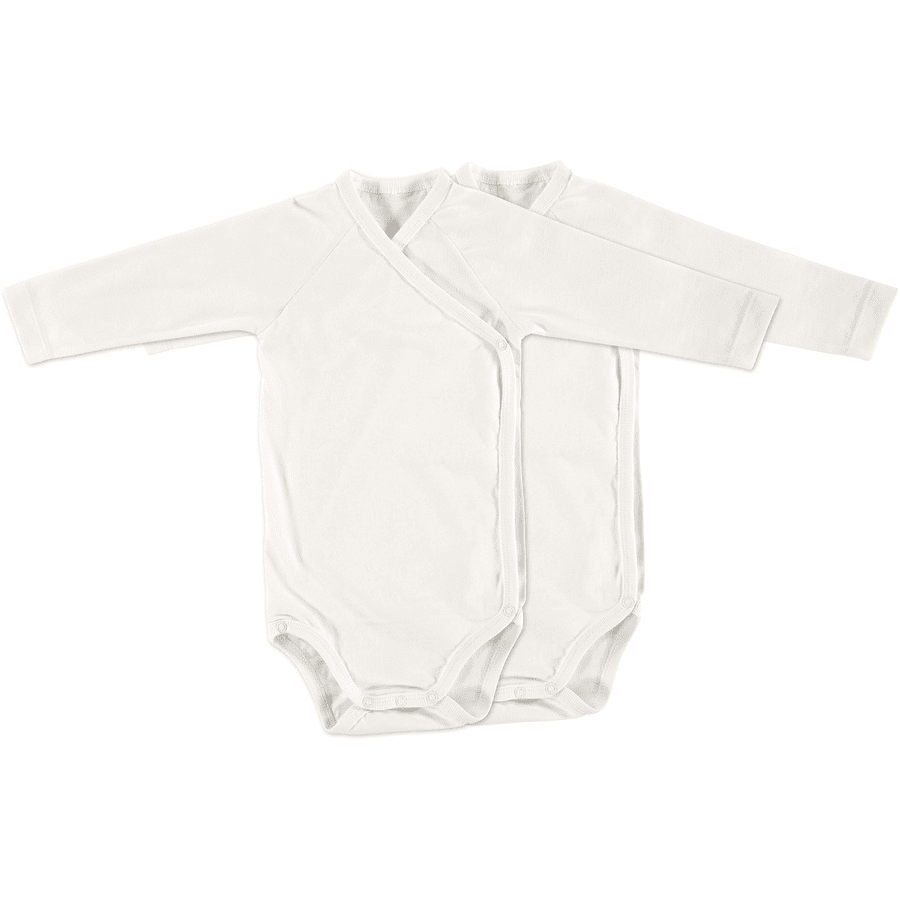 Alvi ® Langærmet bodysuit 2-pack hvid + hvid