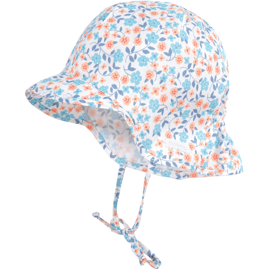 Maximo S child cap flowers white-ocean