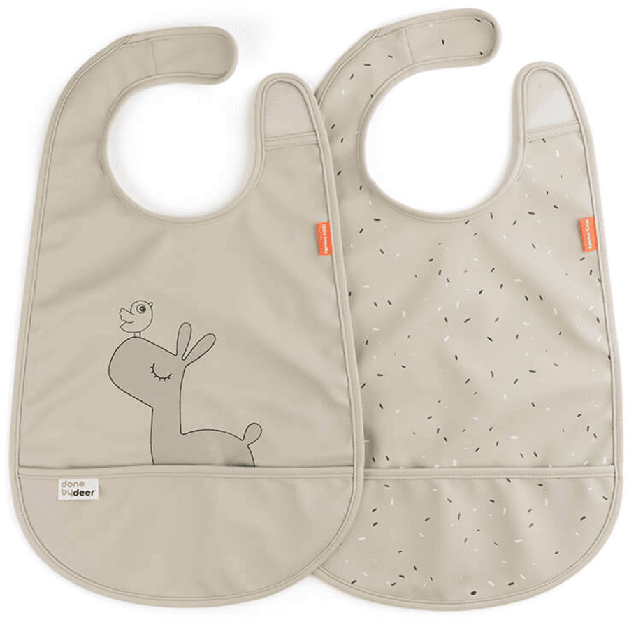 Done by Deer ™ Bavoir avec velcro Lalee Sand 