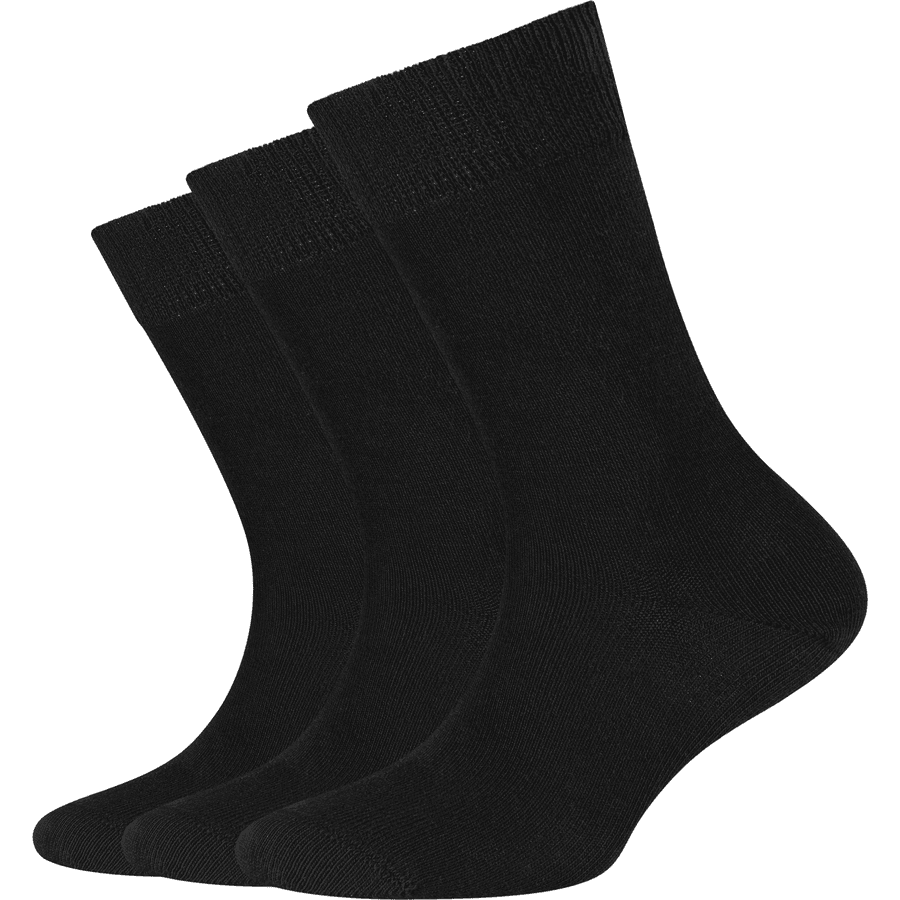 Camano Socken Children ca-soft organic 3er-Pack black