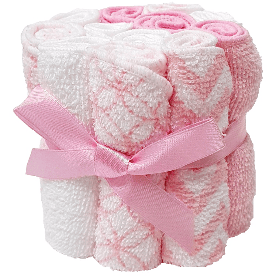 HÜTTE & CO Asciugamani, confezione da 12 pezzi rosa