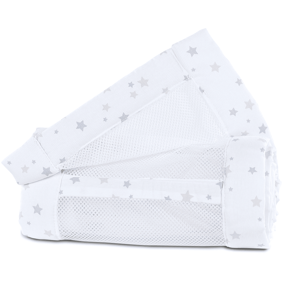 babybay® Tour de lit cododo pour Maxi, Boxspring, Comfort mesh piqué azur étoile 168x24 cm