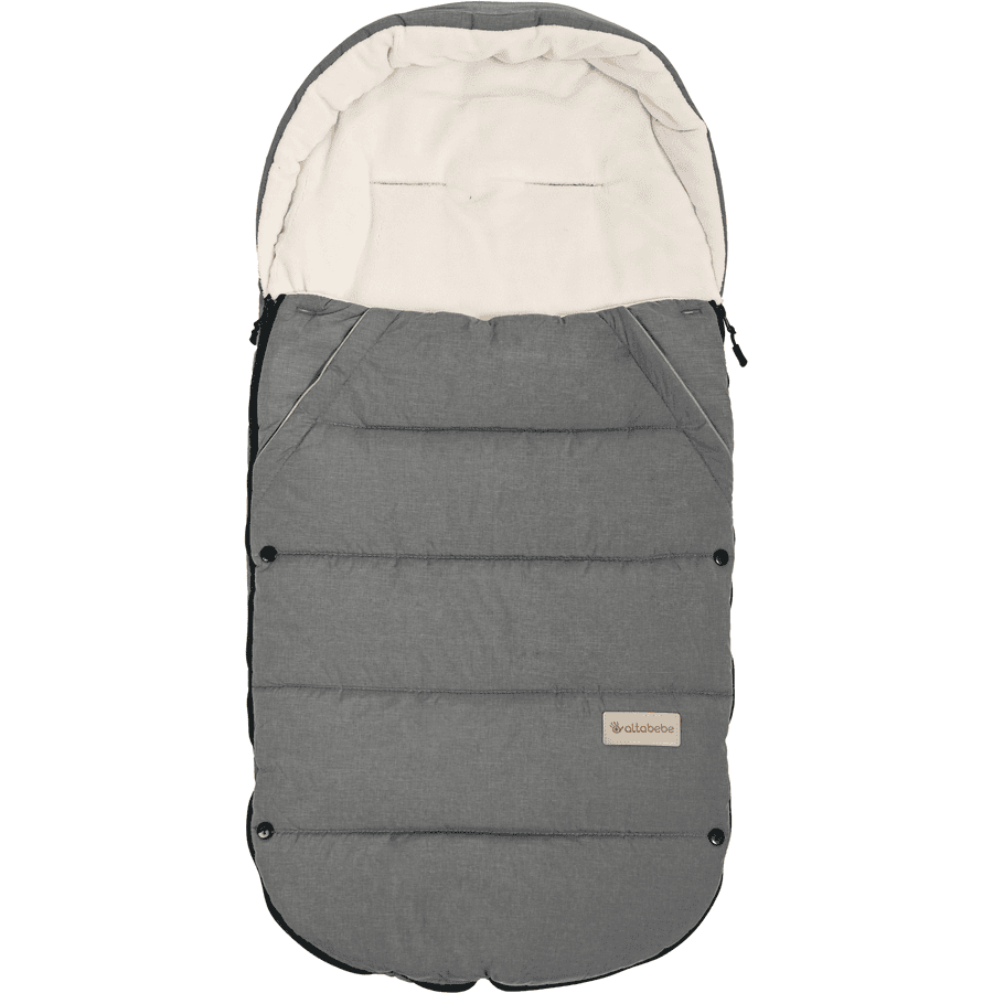 Altabebe winter voetenzak Seattle voor kinderwagens grey-whitewash