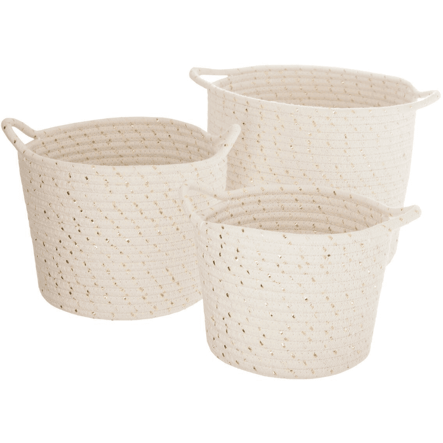 atmosphera Paniers de rangement enfant Lurex lot de 3