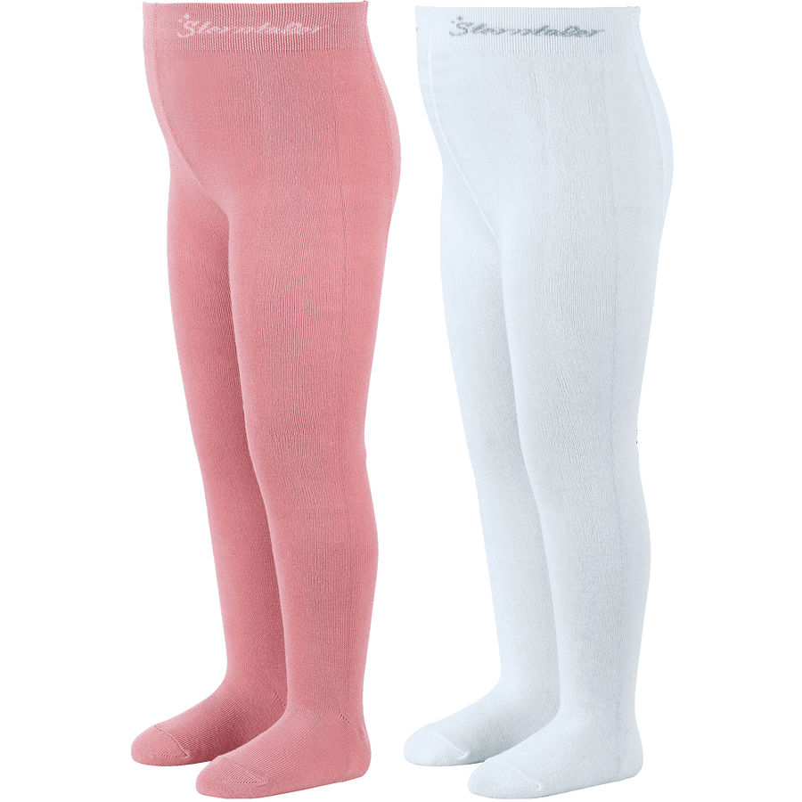 Sterntaler Collants unis double pack rose