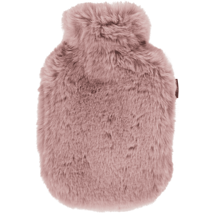 fashy® bouillotte 0,8L avec housse en peluche rose