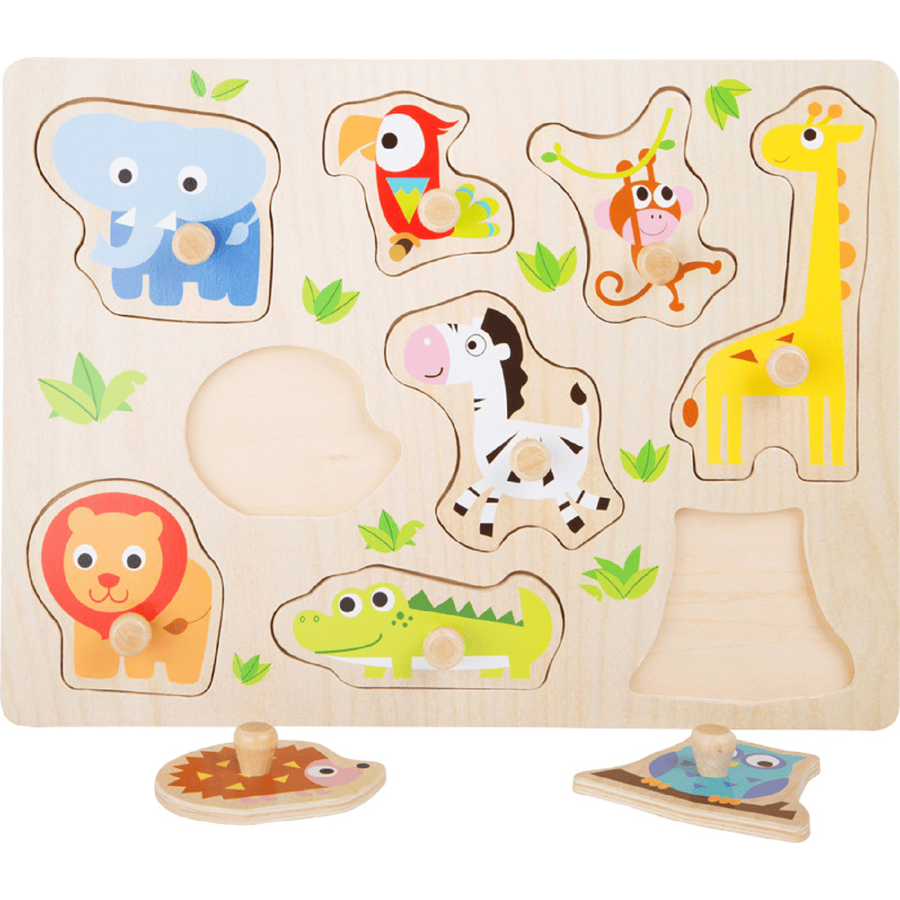 small foot® Puzzle Zoo, bois, 9 pièces