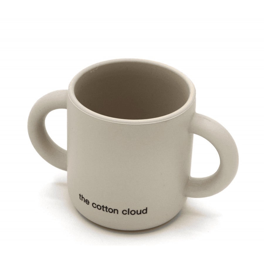 the cotton cloud Tasse enfant poignées silicone sable 130 ml