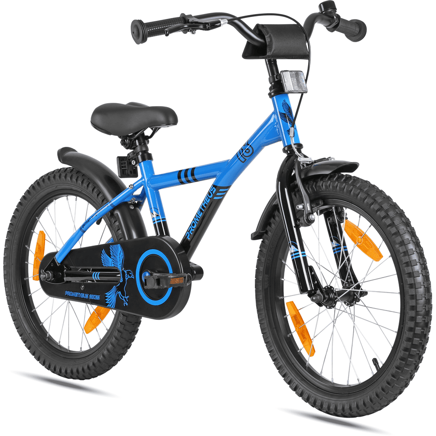 PROMETHEUS BICYCLES® Bicicleta para niños HAWK 18" azul negro