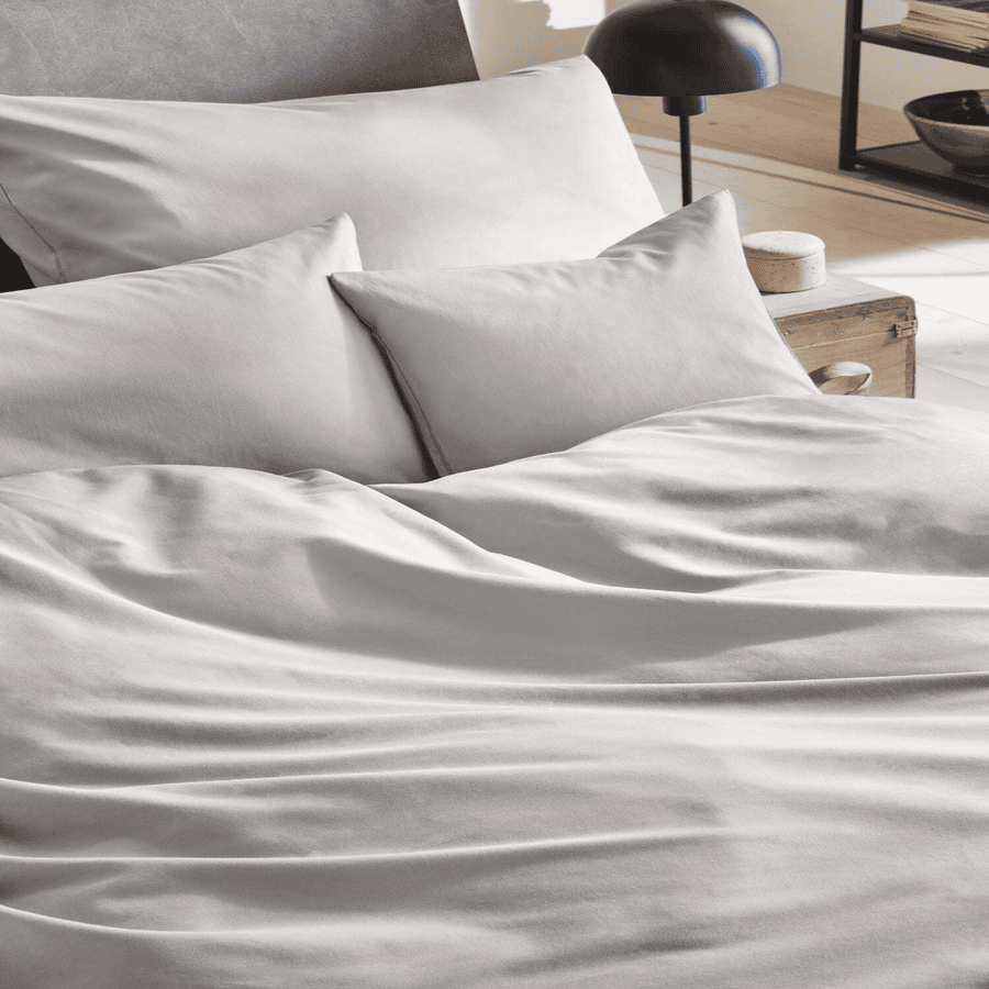 Giancasa Luxus Satin Bettwäsche Uni 255001-882 silber