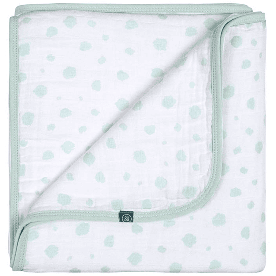 emma & noah Couverture bébé pois mint 75x95 cm