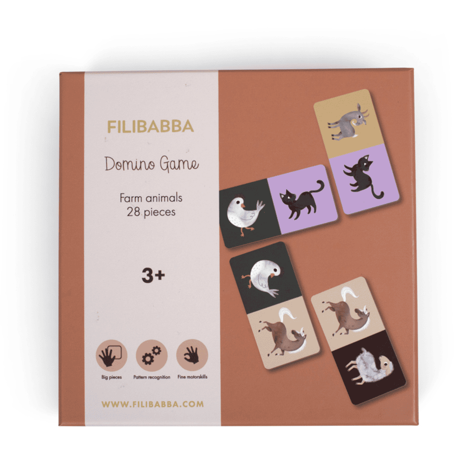 Filibabba  Domino Game - Dyr på bondegården