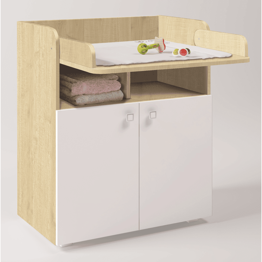 Polini Kids Commode table à langer Simple 1270 érable blanc