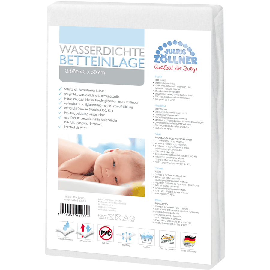 JULIUS ZÖLLNER wasserdichte Betteinlage 40 x50 cm