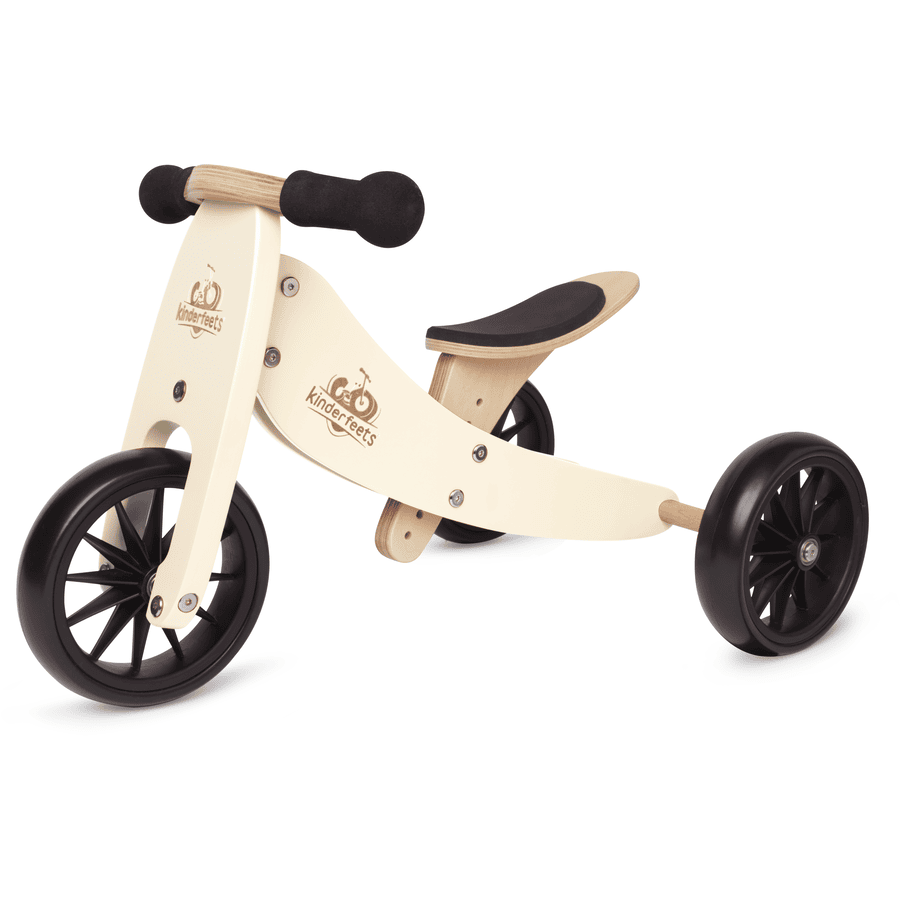 Kinderfeets ® 2-i-1 trehjulet cykel Tiny Tot, creme