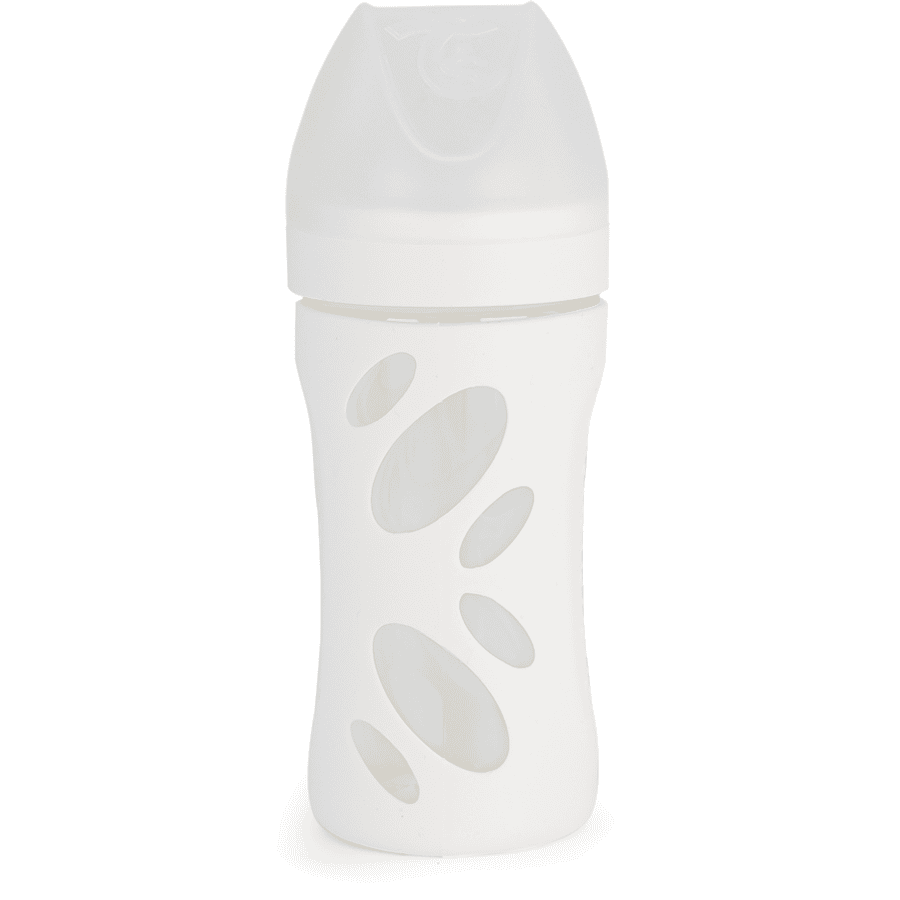 Twist shake  Antikoliek glazen fles vanaf 2+ maanden 260 ml, wit