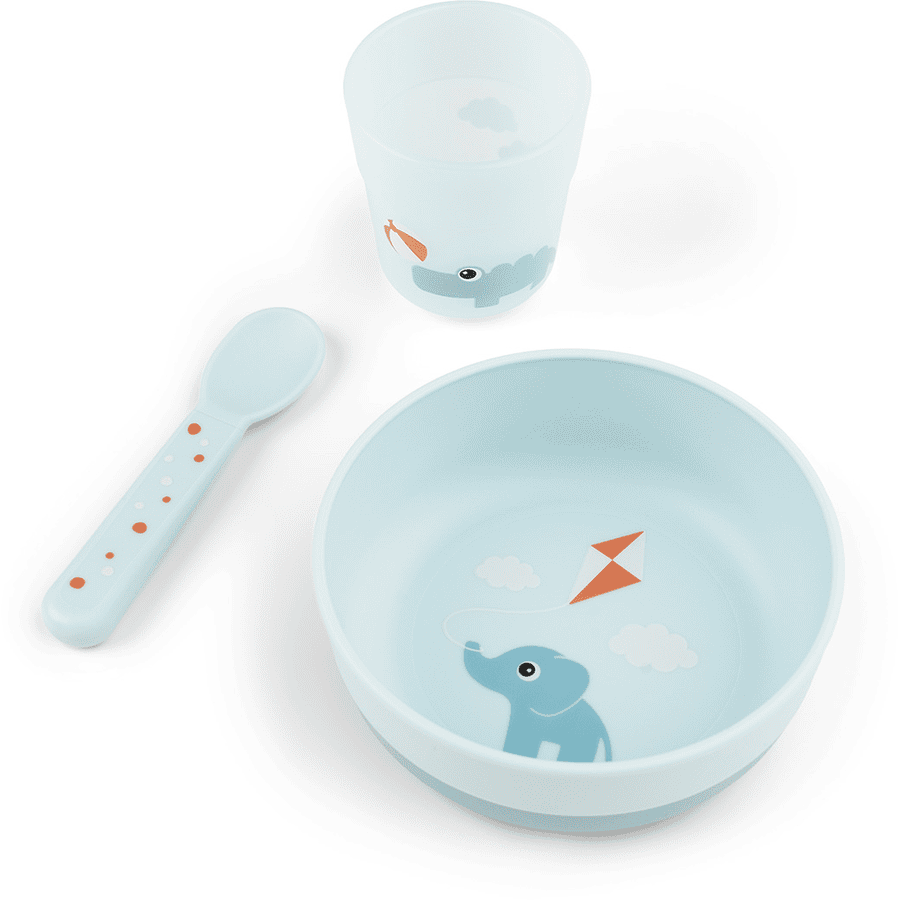 Done by Deer™ Geschirr-Set Foodie First meal Playground blau