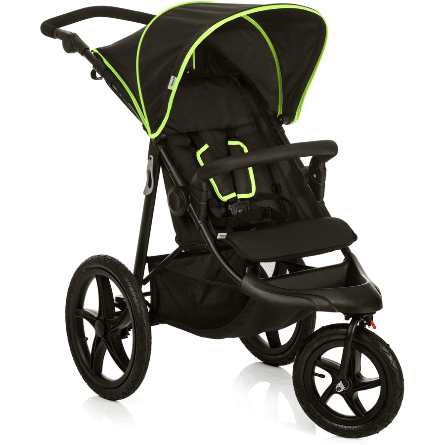 HAUCK Lastenrattaat Runner, Black/Neon Yellow