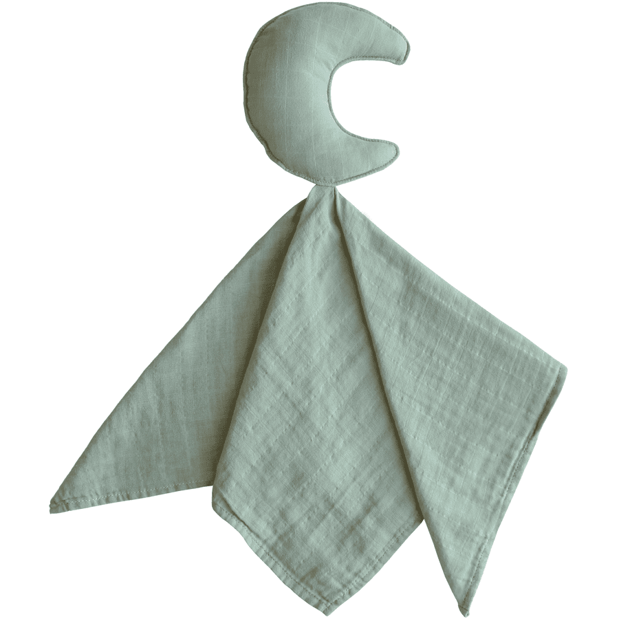 mushie Coperta di coccole in mussola Moon Roman Green 