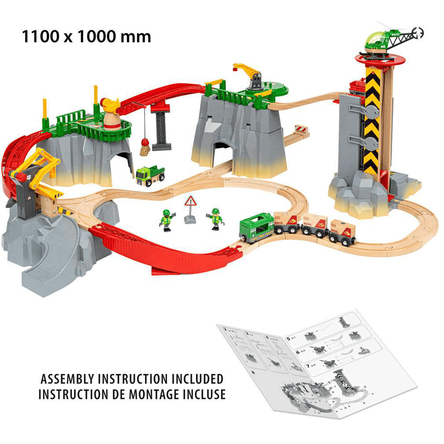 BRIO®WORLD Wooden Railway Mountain Freight Set Deluxe
