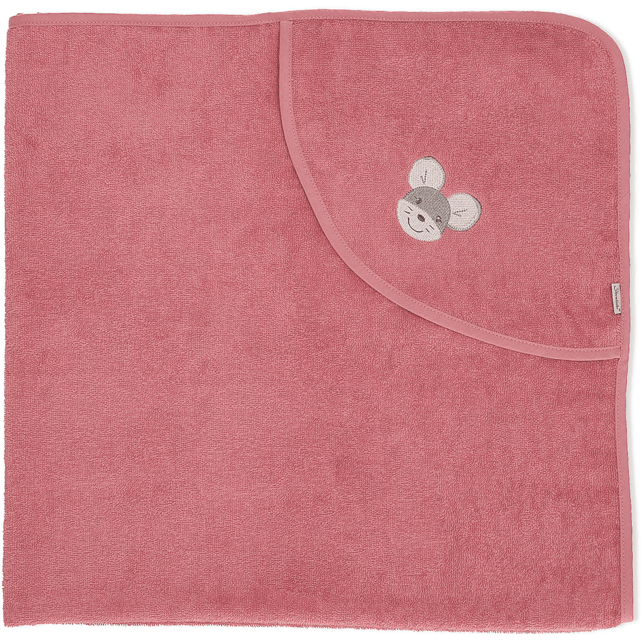 Sterntaler Kapuzenbadetuch Mabel rosa  100 x 100 cm 
