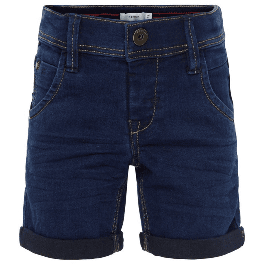 name it Boys Jeans Shorts Ryan dark blue denim 